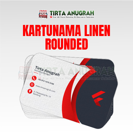 Kartu Nama Rounded  Linen 