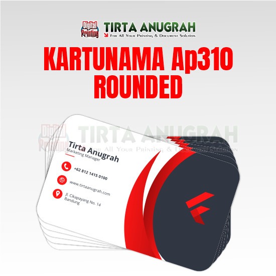 Kartu Nama Rounded AP310 Laminasi